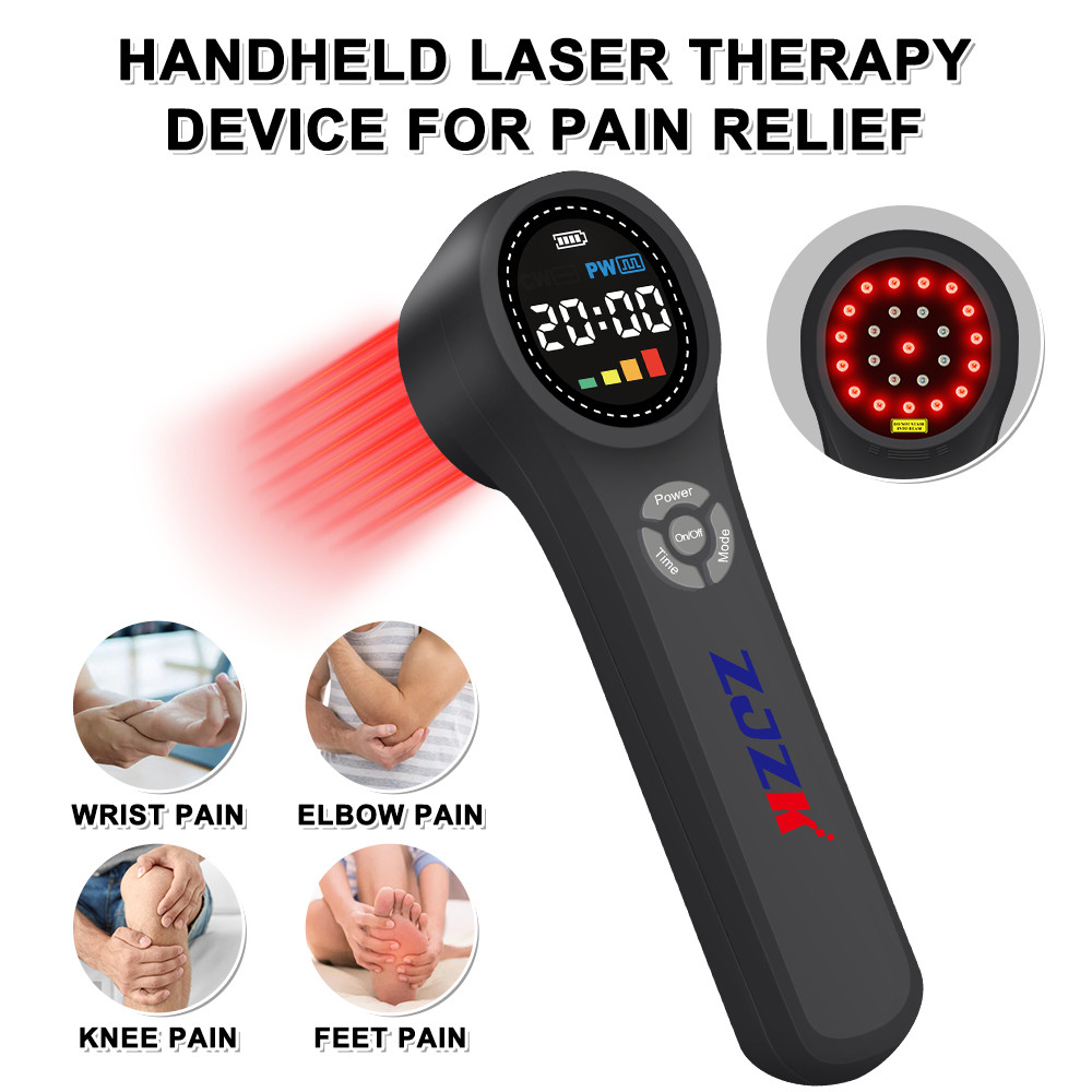 

ZJZK Low Level Cold Laser Therapy Physiotherapy Red Light Massager 650Nm 980Nm 808Nm Home Use Best for Pain Relief as Great Gift