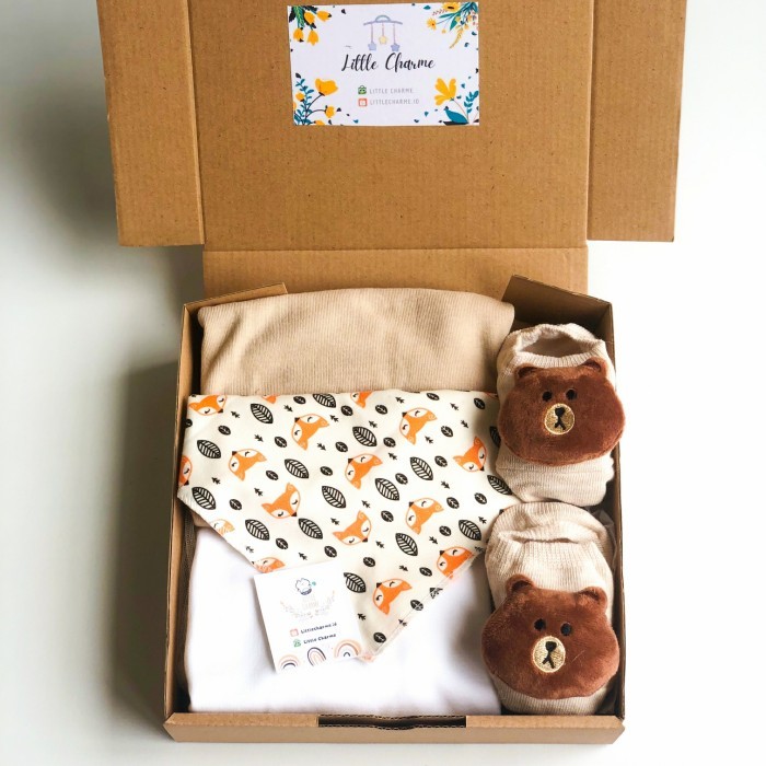 

[New Arrival] Paket Hampers Bayi Kado lahiran bayi Gift set bayi Newborn baby Gift - BROWN, Polos