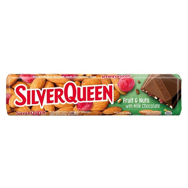 

SilverQueen Fruit & Nut 58 Gr Cokelat