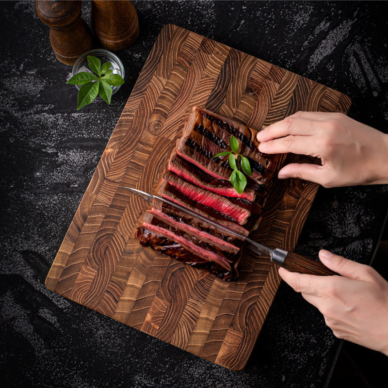 

Teak cutting board large cutting board Solid wood cutting board thickened light luxury modern Nordic style square cutting board