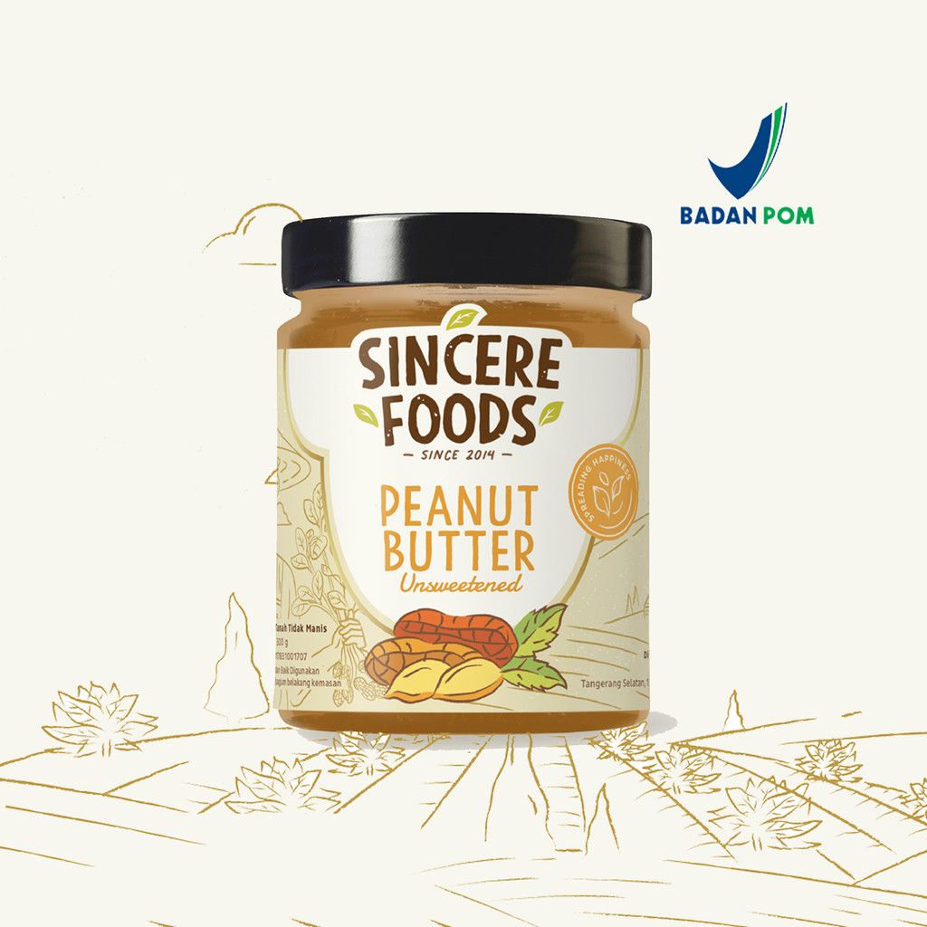 

300g Peanut Butter Unsweetened Selai Kacang Tanah - Sincere Foods