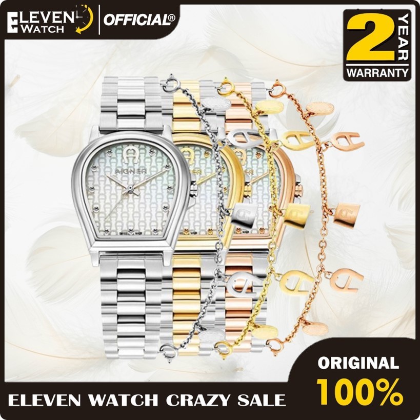 [Promo] Jam Tangan Wanita Aigner AGW.252001 AGW.252002 AGW.252004 Stainless Steel Strap  Garansi 2 T