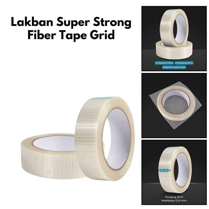 

MKKK Lakban Super Strong Fiber Tape Grid 25M B089