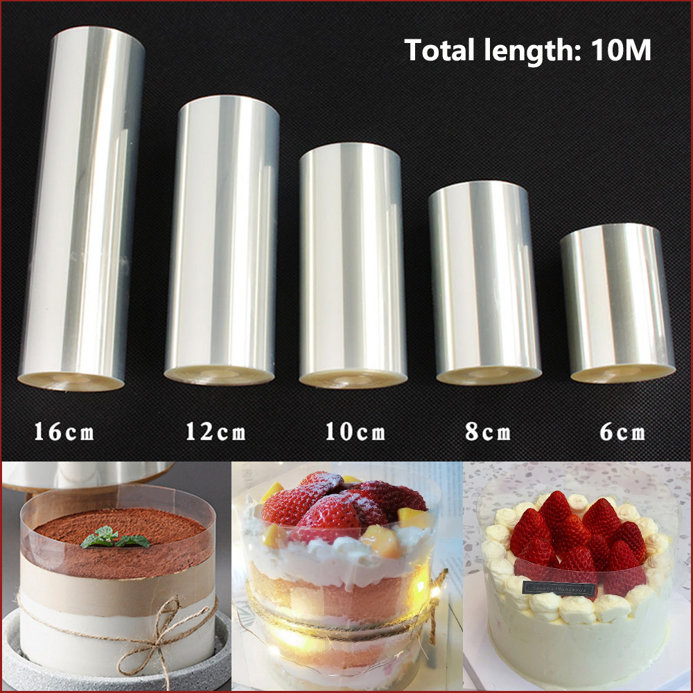 

Kitchen Bakeware Acetate Film for Cake Decor Transparent Cake Surround Film Mousse Cake Sheets Surrounding Edge DIY Cake Collar