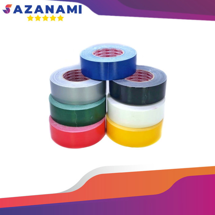 

Andma lakban kain Hitam 2" Inch x 45m Sazanami Cloth Tape Warna 48mm Jumbo - Merah