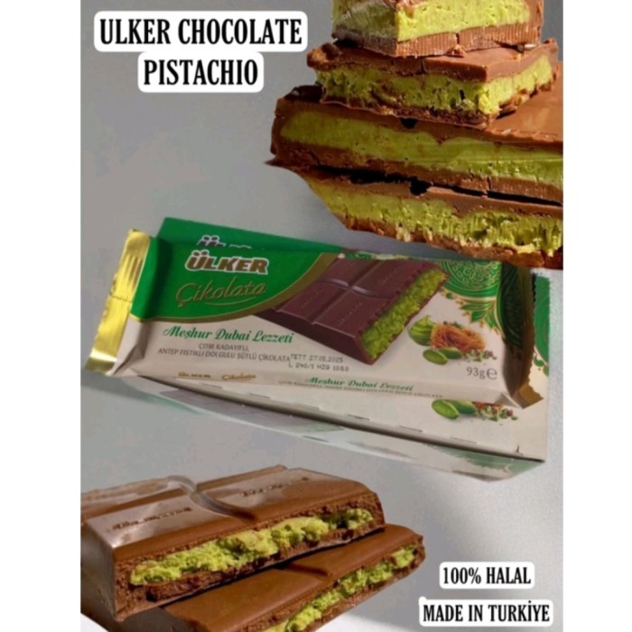 

Coklat Dubai Viral | Coklat Pistachio Ulker | Coklat Dubai Turki Original BOMB