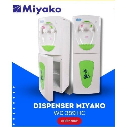 MIYAKO Dispenser Galon Atas 3in1 Normal / Panas / Dingin Es WD-389HC