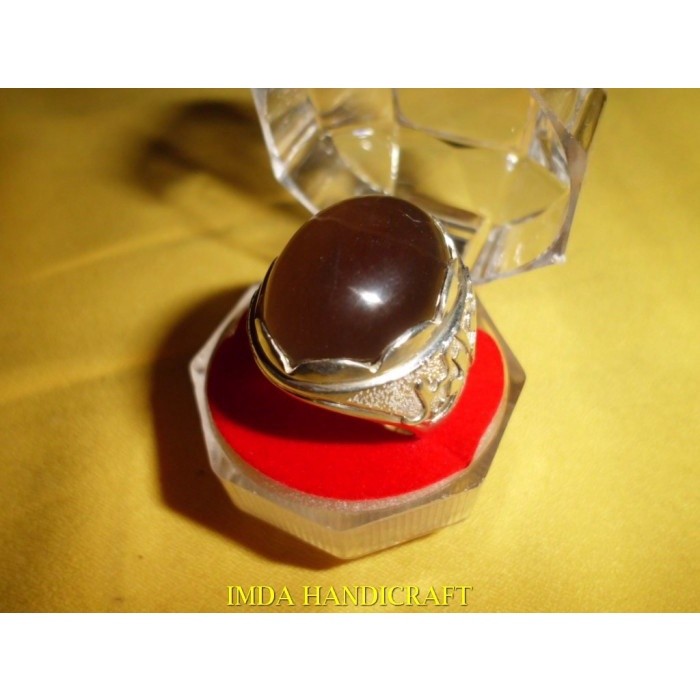 IMDAHANDICRAFT Cincin perak batu S3 SOLAR SOLOK SELATAN size jumbo perak ukir lafal