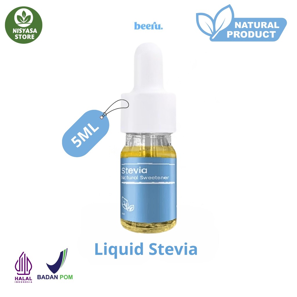 

Beeru Stevia Liquid Natural Sweetener Pemanis Cair Pengganti Gula 5mL