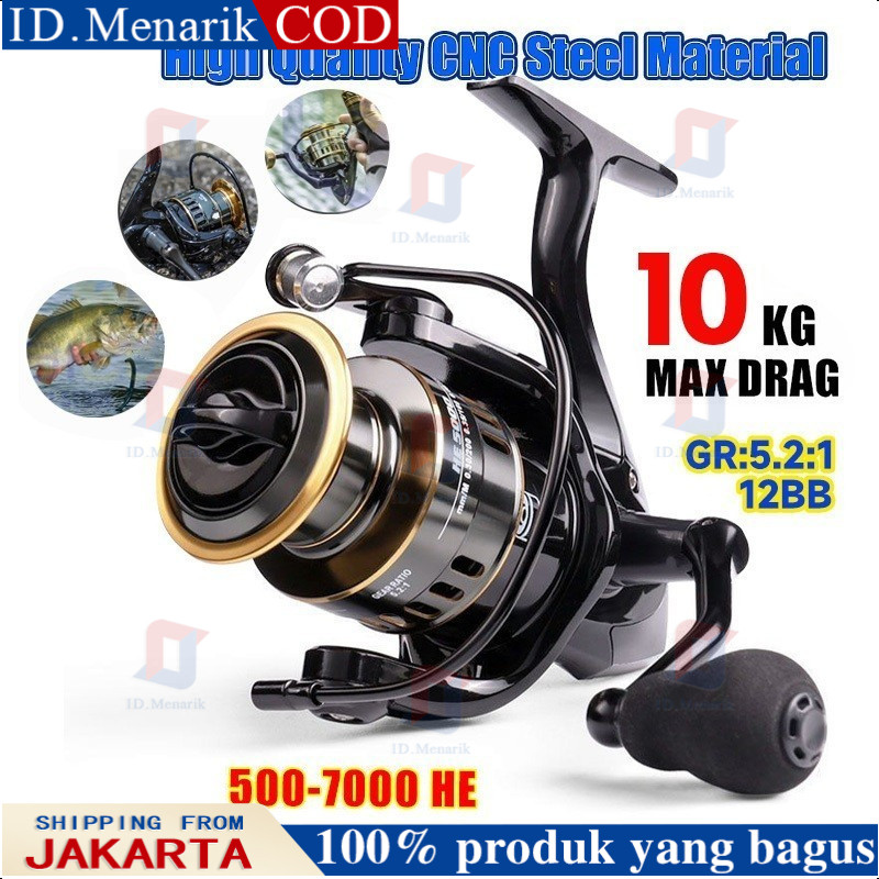 Reel Pancing 30kg HE500-7000/ Reel Pancing Murah Kuat Power Handle/ Reel Pancing Laut Tarikan Pancin