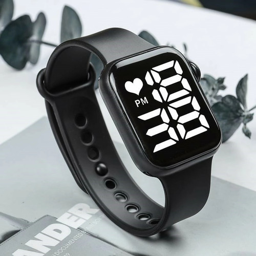 (TOS) Jam Tangan LED - Jam Tangan Pria dan Wanita - Jam Tangan LED STRAP RUBBER - Jam Tangan Remaja 