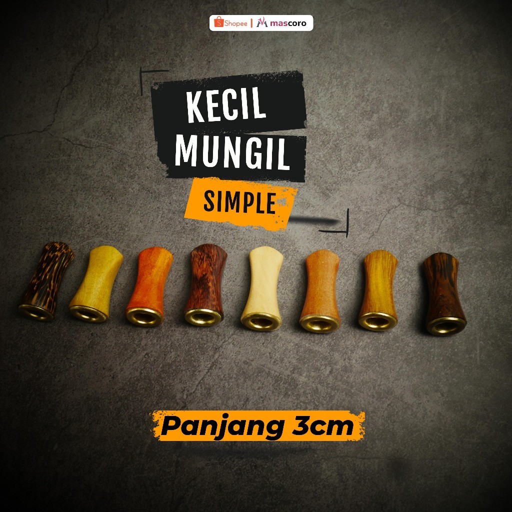 once cangklong pipa kayu mini sri gading panjang 3cm multi lubang - hanya cocok untuk kretek & filte