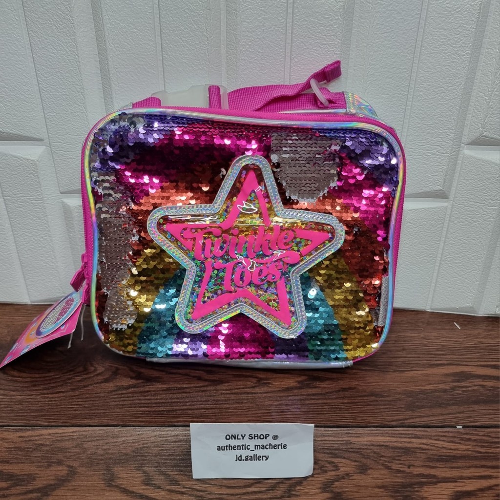 ORIGINAL SALE 70% TAS LUNCH BAG SKECHERS TWINKLE TOES GIRLS FLIP SEQUINS RAINBOW LBTT7417MMB3 LUNCH 