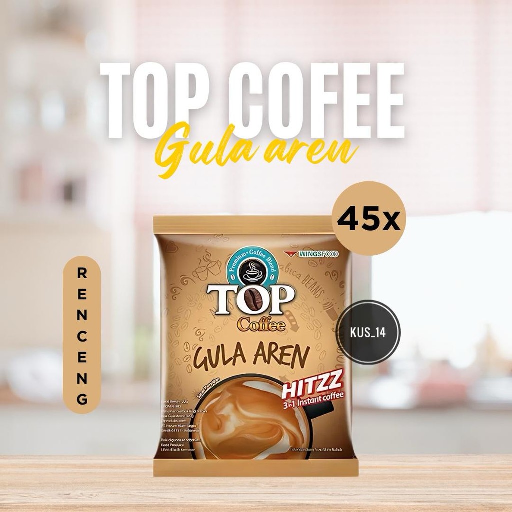 

45 PCS TOP KOPI GULA AREN RENCENG KOPI INSTAN - Kopi Sachet