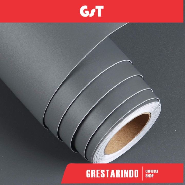 Wallpaper Dinding Polos Abu 45cm x 10m Wallpaper Dinding 10 Meter