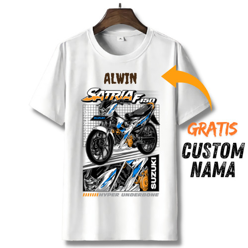 RIQ_SHOP - Baju Anak Kaos Anak Motif Motor Satria F150 FU Terbaru Free Nama | GD
