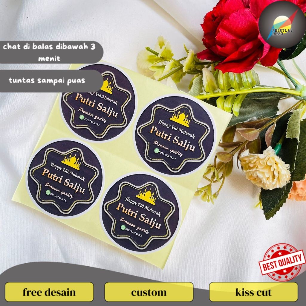 

PrintLab Cetak Sticker Label Toples Kue Kering Lebaran Stiker Hampers Cookies Idul Fitri Bulat