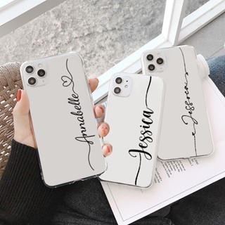 Case TPU Transparan Motif Love Custom Nama Untuk SAMSUNG A55 5G/A53/ A72 5G/M23 5G/A32 4G/A54/ A25/ 
