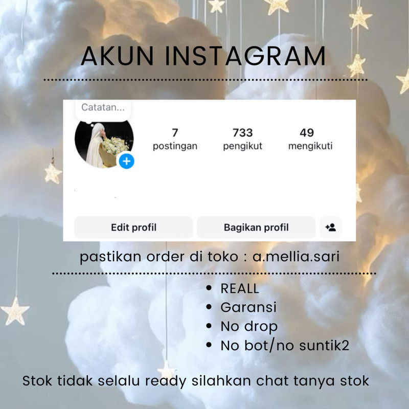 JUAL AKUN INSTAGRAM FOLLOWERS INDO REAL JUAL AKUN IG REAL