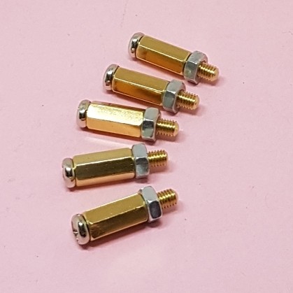 10mm + 6mm Spacer Tiang PCB Kuningan + Mur Nut M3 Baut Screew JP3