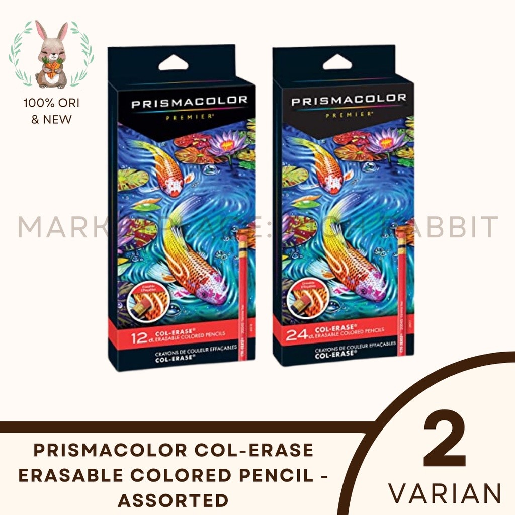 

Prismacolor Col Erase Erasable 12 and 24 Colored Pencils 20517 Prisma Color Pensil Warna Rich Rabbit 100% ORI
