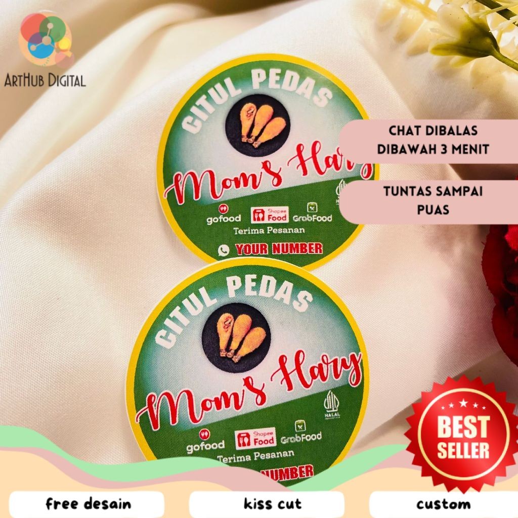 

AHD 5-8 Stiker Chromo Umkm Cireng Cilok Cibay Sticker Bentuk Bulat Free Desain Label Uk.Sedang Logo
