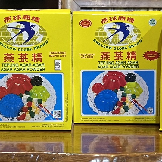 

Swallow Globe Agar Agar 1 box isi 12 sachet @7gr PLAIN - Merah