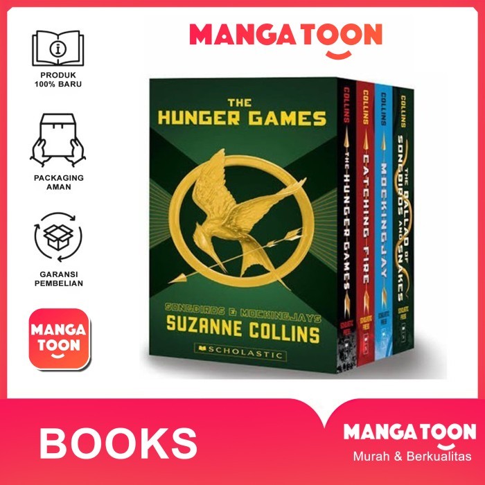 The hunger games series by Suzanne Collins (english)