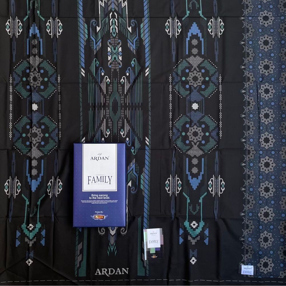 ARDAN FAMILY GOLD| Sarung Tenun Pria Ardan Motif Printing Premium Katun Rayon Dewasa