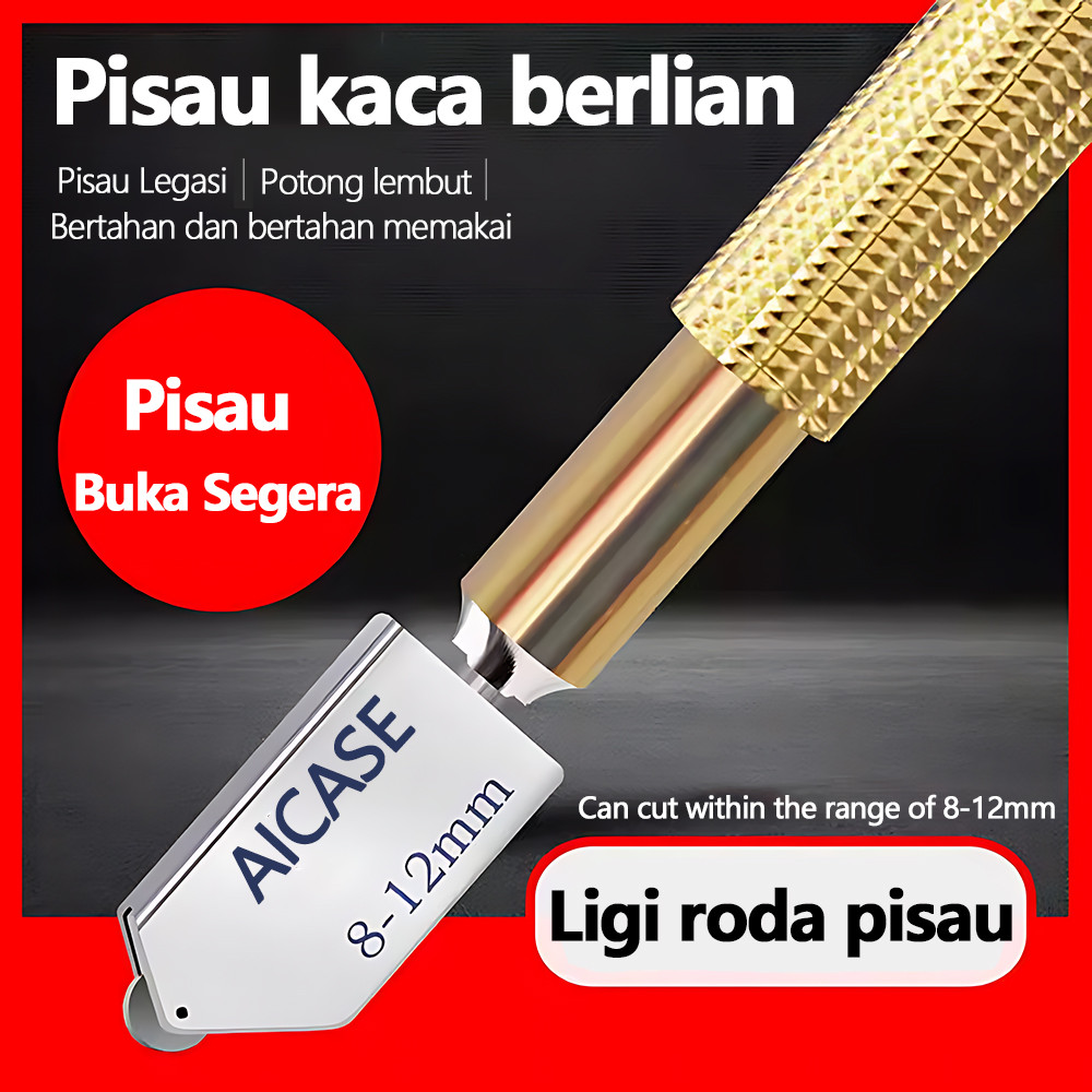 AICASE-Asli Alat Pemotong Kaca  Alat Pemotong Keramik  Alat Pemotong Granit Pisau Pemotong Kaca