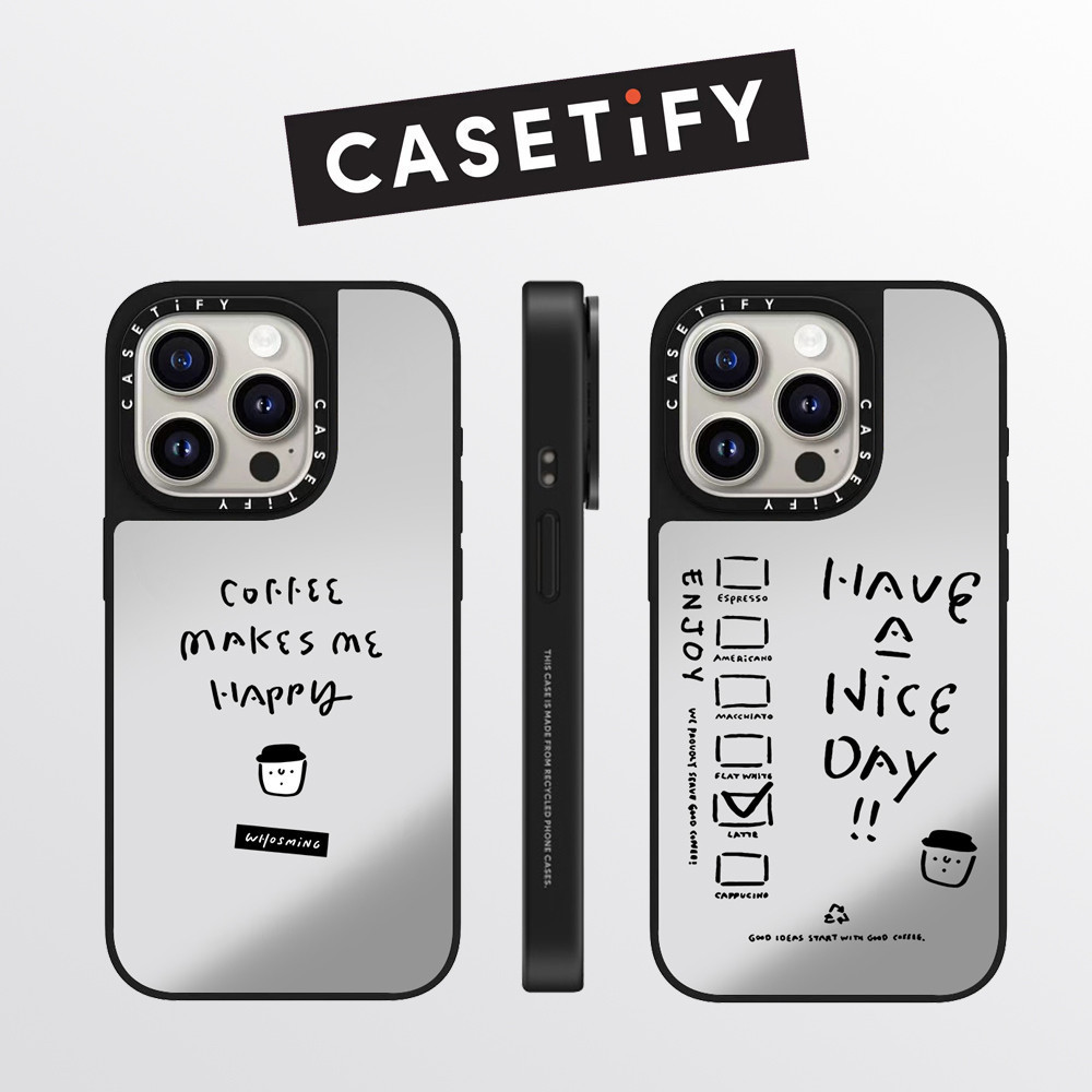 CASETiFY Printing Coffee Mirror Phone Phone Case for IPhone 16promax 16pro 16 15Pro 15promax 14proma