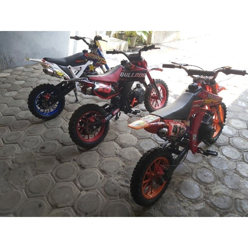 Mini Trail / Minimoto / Trail anak / Sepeda anak / motor mini stok sisa warna orange