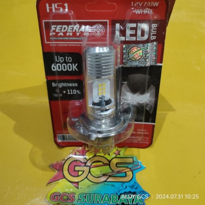 bohlam led,dop depan led H4 vixion,Vixion new,Mega pro,Verza,r15 HS1 kaki 3 ORIGINAL FEDERAL