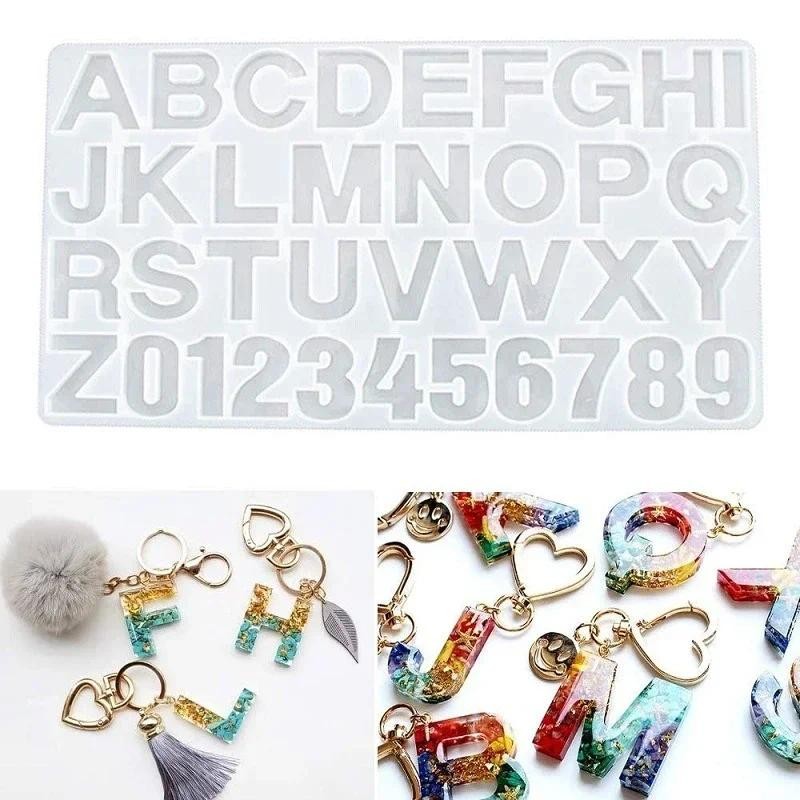 

1Pcs Letter A To Z Mold Alphabet & Number Silicone Molds Epoxy Resin Molds for DIY Jewelry Making Findings Supplies Accessories