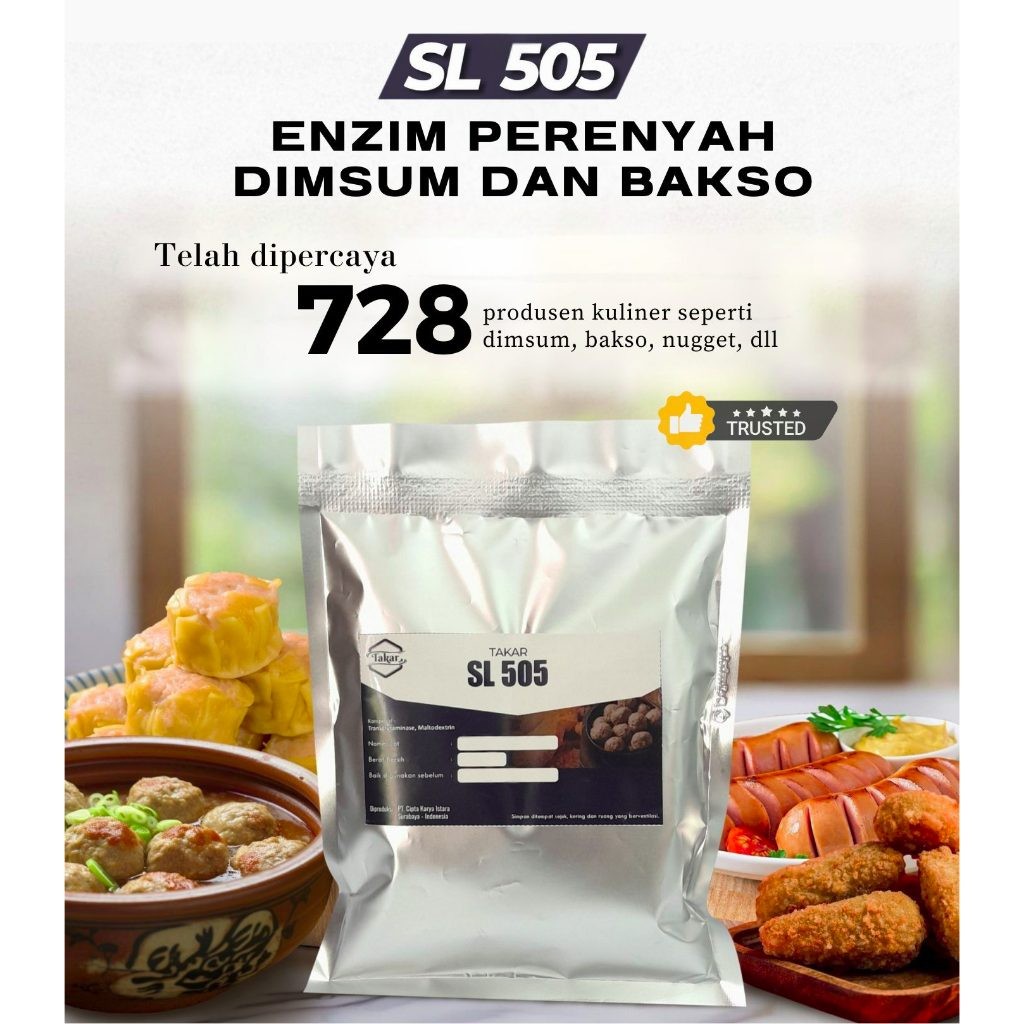 

Perenyah Bakso SL 505 [pack besar] - Enzim Perenyah Dimsum / untuk bakso&sosis&siomay kress