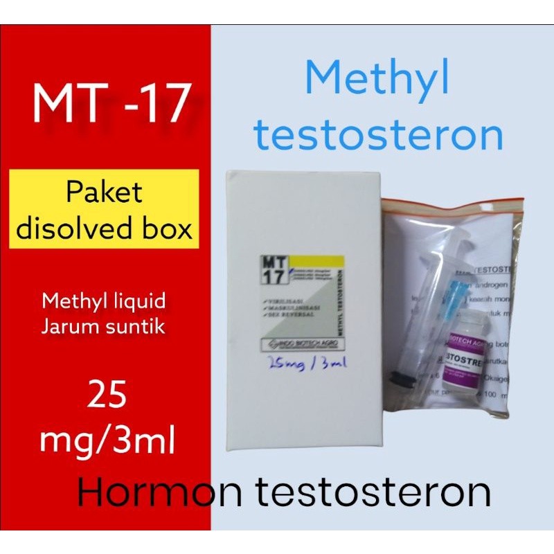 hormon testosteron ikan/methyl testosteron/hormon jantanisasi ikan/obat ikan/25 mg