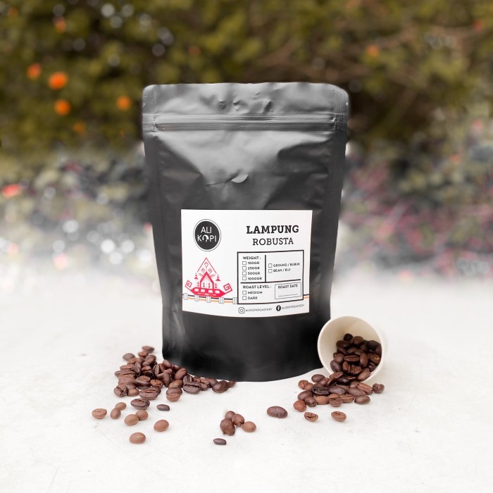 

[ALI KOPI] KOPI LAMPUNG ROBUSTA GRADE A 500G - Medium Roast