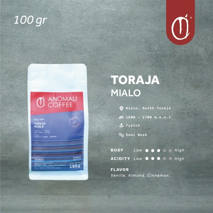 

Anomali Coffee Biji Kopi Toraja Mialo 100gr - Fine