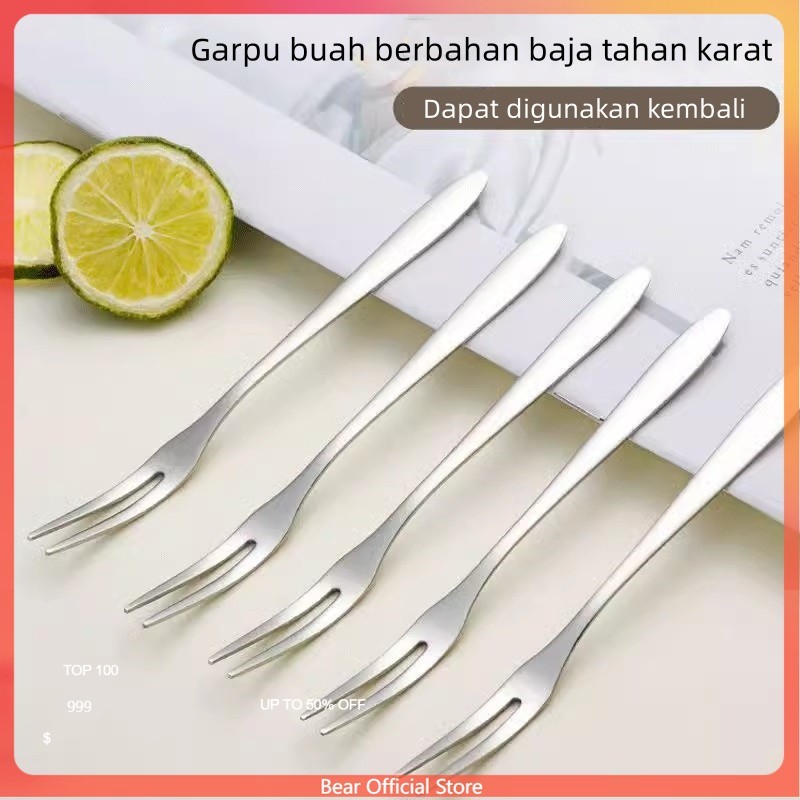 Garpu buah stainless steel/garpu kecil lucu garpu barat anak-anak/garpu salad pencuci mulut stainles