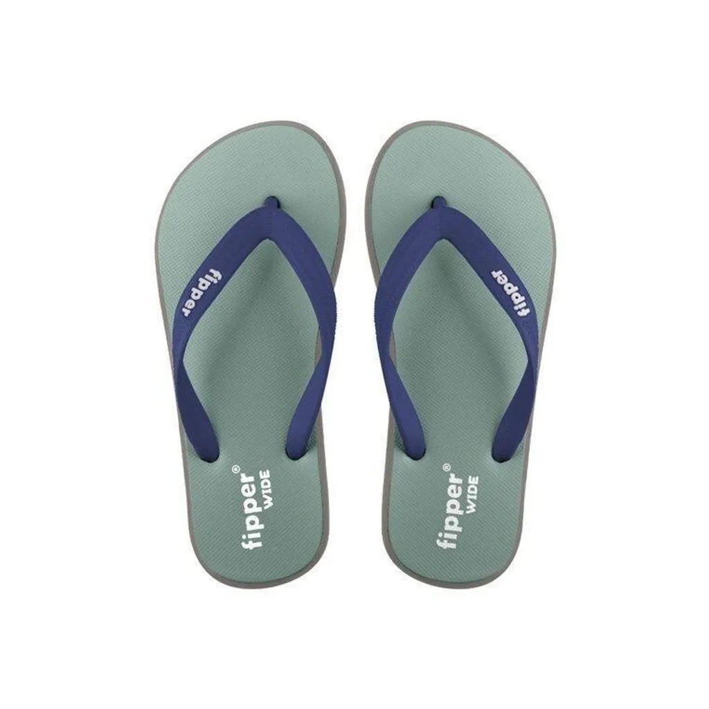 Sandal Fipper WIDE Green schist Grey nobel Navy