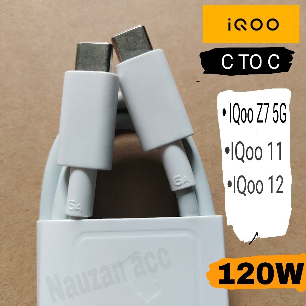 [GAB] Kabel Data VIVO IQOO 6A Ori Z7 5G, iqoo 11/12. Fastcharging 120Watt