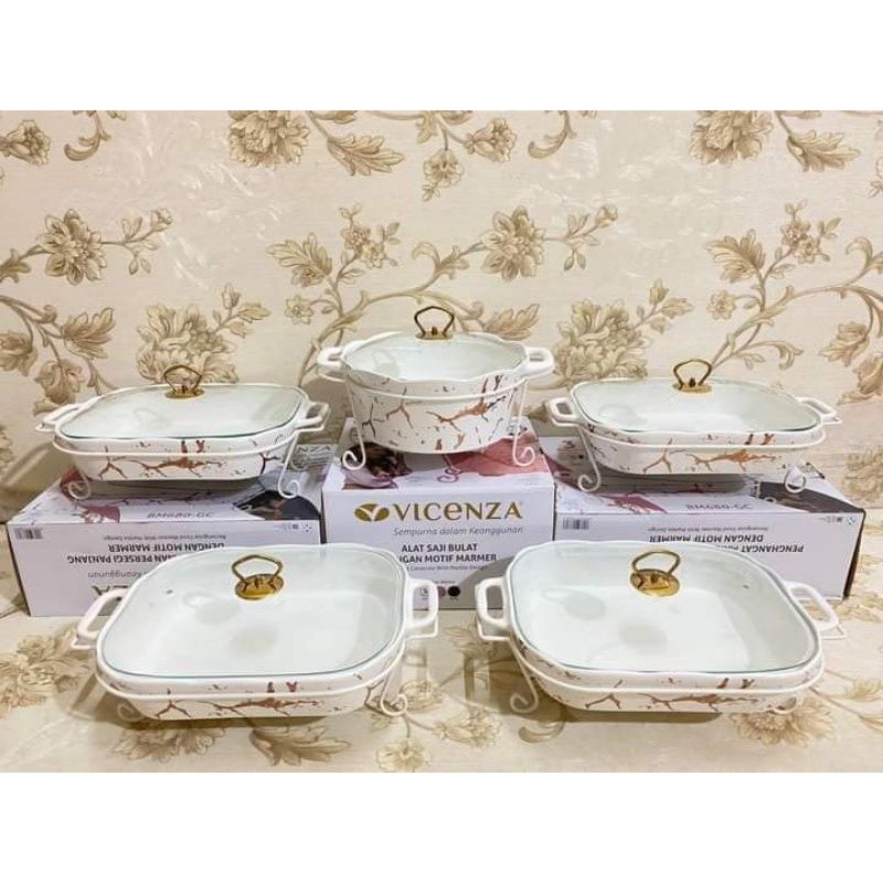 Prasmanan Pesta Vicenza Marble Set 5 Buah (ORIGINAL)