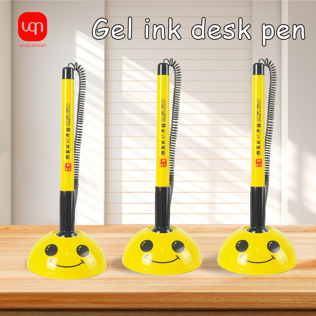

WQN-1/3PCS 0.5mm Gel Pen Round Table Mounted Tabletop Pen Black Bank Front Financial Counter