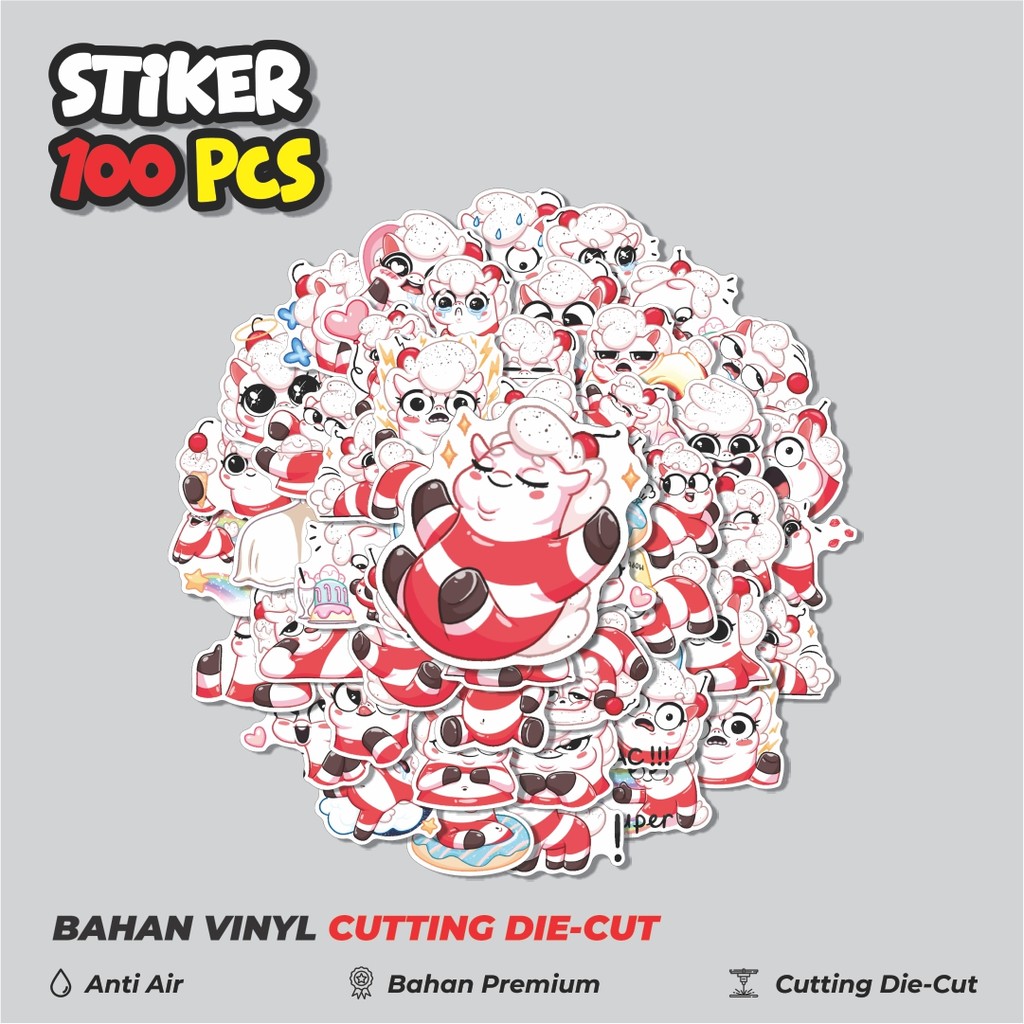 

Terbaru! 50 pcs Stiker Cherry IC Unicorn Cute Dekorasi Lucu Kreatif untuk Notebook, Skateboard, HP