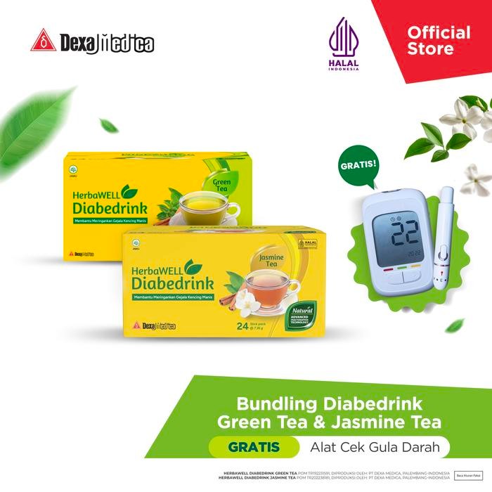 

Paket Minuman Diabetes | Herbawell Diabedrink Green Tea + Jasmine Tea
