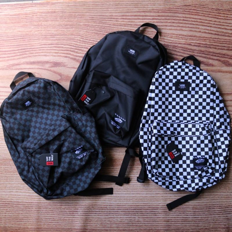FASWEFA_SHOP  Tas Bagpack Vans Checkerboard Kanvas 14inch