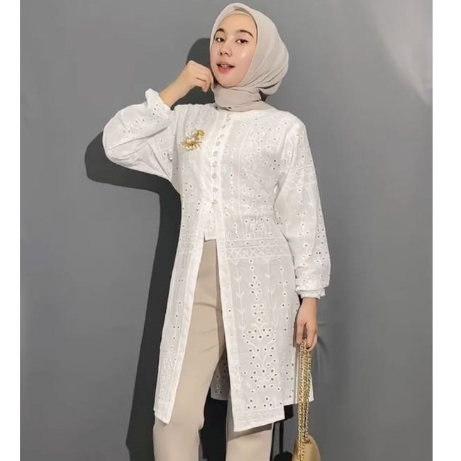 CHEA Tunik Katun Bordir ( KATBOL ) /Tunik Kondangan /ATASAN WANITA KATUN BOLONG