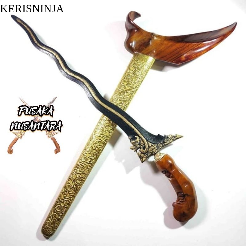 Keris Naga / Nogo Sapto / Sapta Kinatah Sepuhan Emas Luk Tujuh Pamor Keleng Garap Super Alusan NJ13