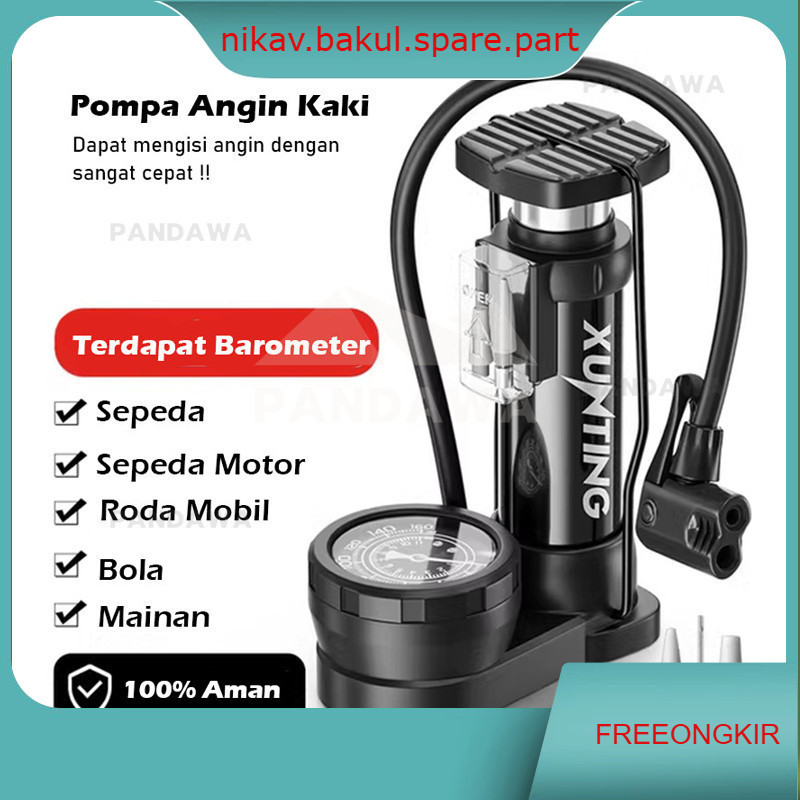 Pompa Angin mini portable foot pump manual emergency motor Pompa Angin Kaki Pompa Kaki Pompa Ban Min