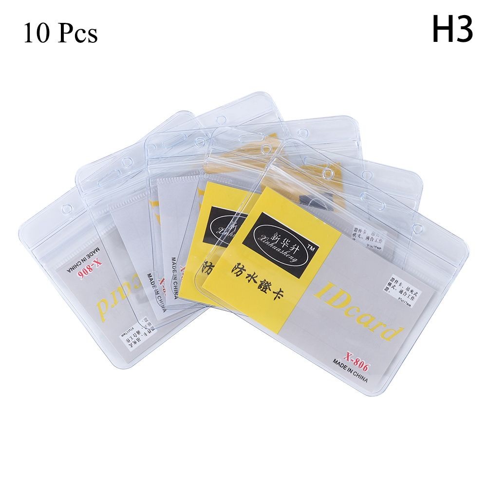 

10 pcs/lot Clear Stationery Supply Office School Card Badg Holders Badge Holder Plastic ID Card PVC